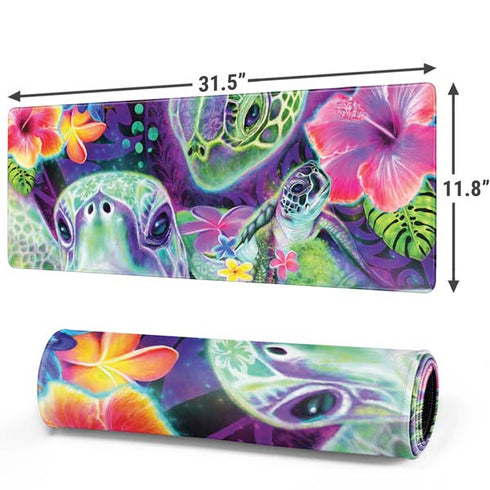 Rainbow Sea Turtles by Sheena Pike Gaming Mouse Pad